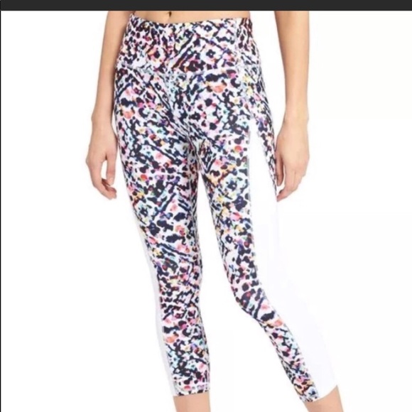 Athleta Pants - Athleta | High Rise Watercolor Chaturanga Capri